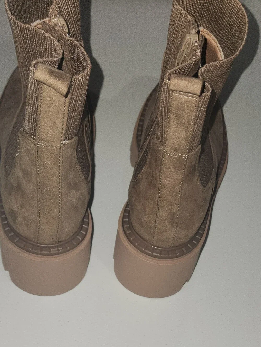 Women's Taupe Suede Ankle Boots - Brand: Universal Thread Size 11